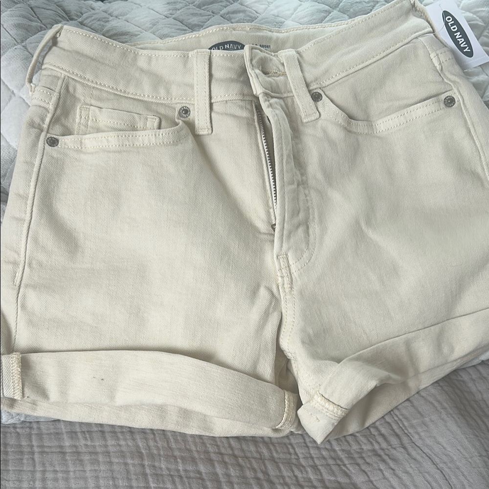 Old Navy Off-White Jean Shorts